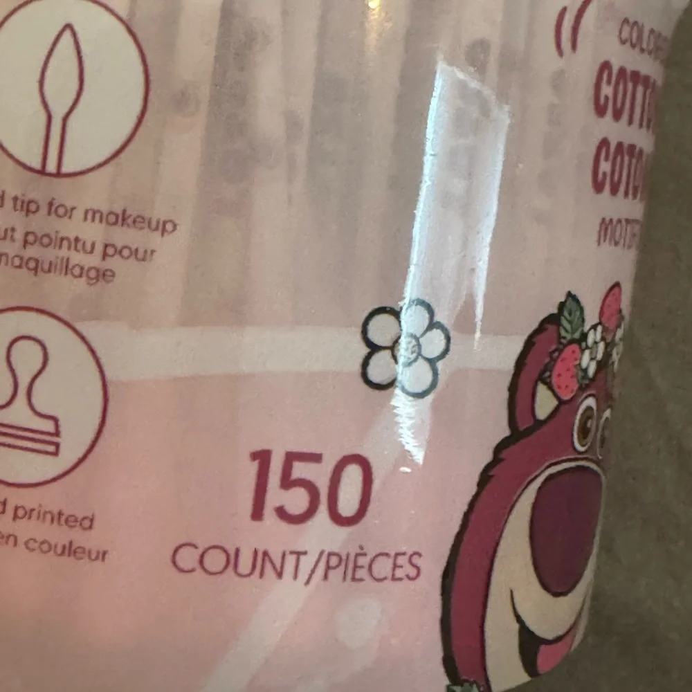 Disney Pixar Lotso Collection Colored Printed Cotton Swabs (150 Count) - Picture 2 of 4